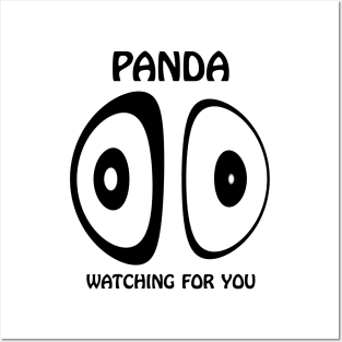 Panda watching for you Posters and Art